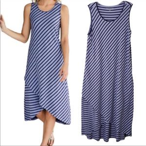 Soft Surroundings SARINA striped tiered sleeveless tank dress size 2X